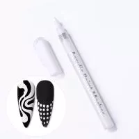 Born Pretty, Маркер для ногтей Nail Art pen 54320-02 белый, 1 шт