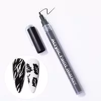 Born Pretty, Маркер для ногтей Nail Art pen 54320-01 черный, 1 шт