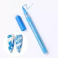 Born Pretty, Маркер для ногтей Nail Art pen 54320-08 голубой, 1 шт