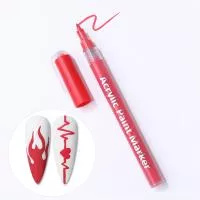 Born Pretty, Маркер для ногтей Nail Art pen 54320-05 красный, 1 шт